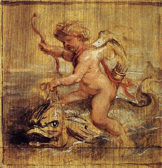 Peter Paul Rubens Cupid Riding a Dolphin